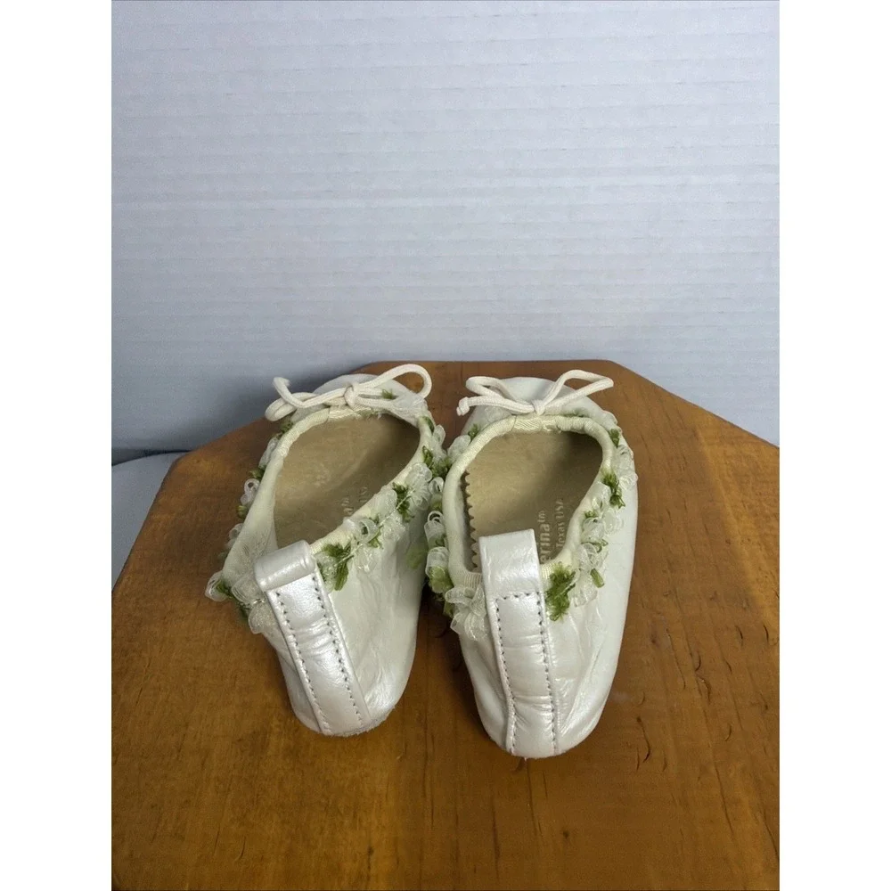 Bear Lerinia Baby Ballet Shoes Newborn Leather‎ Handmade USA Christening